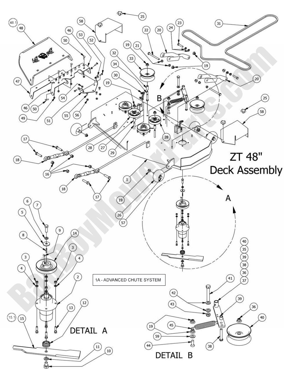 2014 ZT Elite 48" Deck Assembly